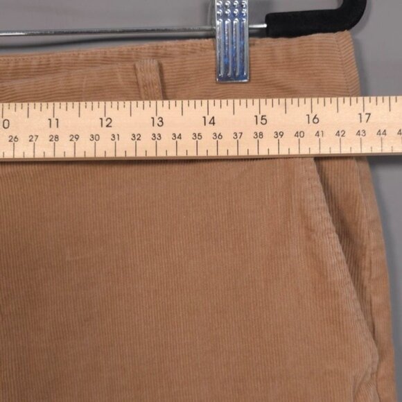 BROOKS BROTHERS Women's Pants Size 14 Corduroy Jeans Tan Flare Straight Camel - Picture 5 of 11